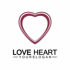  Love heart logo and symbol vector template