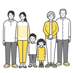 3世代家族　全身2