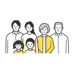 3世代家族　上半身1
