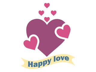 heart vector design with letter