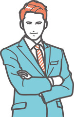 腕組みするビジネスマン