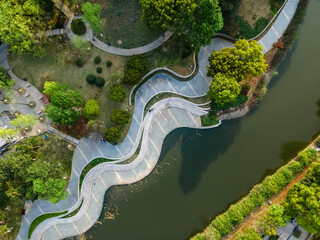 Aerial photography of Suzhou modern high-rise residential building landscape