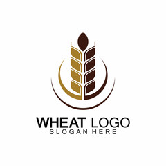 Agriculture Wheat logo template vector icon design