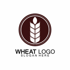 Agriculture Wheat logo template vector icon design