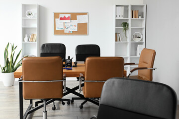 Interior of office with modern furniture