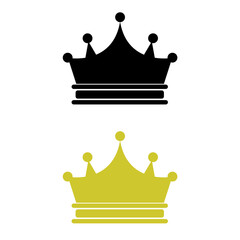Crown vector icon program black and gold color