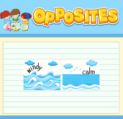 Opposite words with pictures for kids