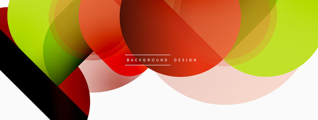 Obraz premium Creative geometric wallpaper. Minimal circle triangle and square line abstract background. Vector illustration for wallpaper banner background or landing page