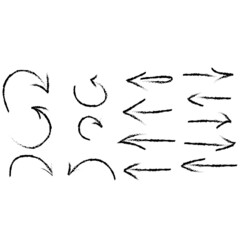 Grange set hand drawn vector arrow doodles 