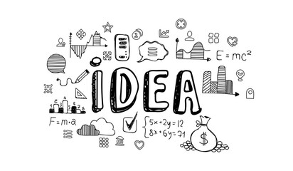 Business idea. Innovation concept . Mixed media