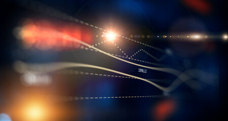 Business graph and trade monitor