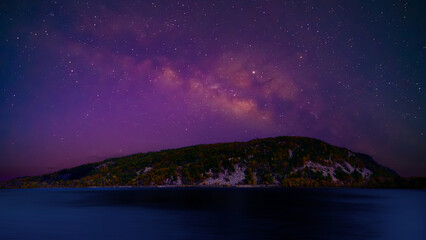 Fototapeta na wymiar Milky Way at night in autumn , 