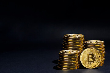 Bitcoin cryptocurrency coins