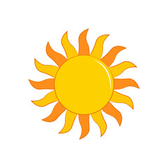 Cute sun company logo vector illustration