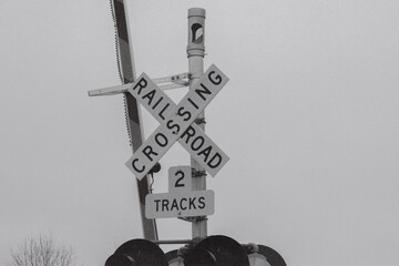 railroad crossing sign