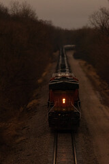 railway in the night
