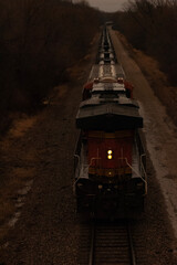 railroad in the night