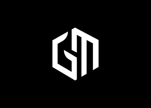 GM G M Letter Logo Design. Creative Modern Letters Vector Icon Logo Illustration.