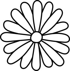 daisy doodle hand drawing icon