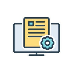 Color illustration icon for attributes