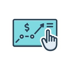 Color illustration icon for represents