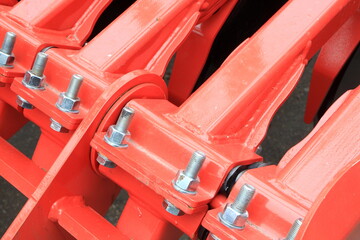 The image of the frame of the row drill.