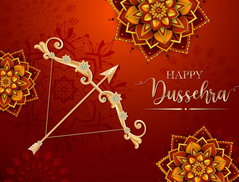 Happy Dussehra festival poster design