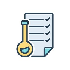 Color illustration icon for tests reflects