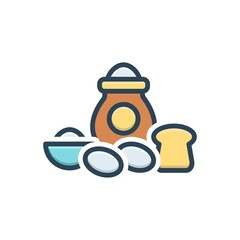 Color illustration icon for carb