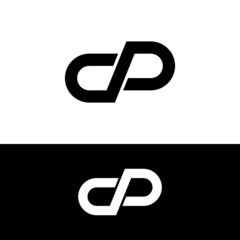 C P CP PC DP Letter Monogram Initial  Logo Design Template. Suitable for General Sports Fitness Construction Finance Company Business Corporate Shop Apparel in Simple Modern Style Logo Design.