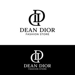 D DD Letter Monogram Initial  Logo Design Template. Suitable for General Fashion Jewelry Realtor Construction Finance Company Business Corporate Shop Apparel in Simple Modern Style Logo Design.