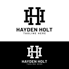 H HH Letter Monogram Initial  Logo Design Template. Suitable for General Sports Fitness Construction Finance Company Business Corporate Shop Apparel in Simple Modern Style Logo Design.