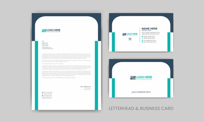 Fototapeta na wymiar letterhead and business card design