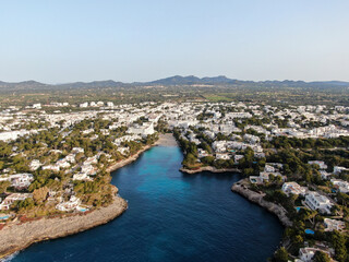 Cala Gran, Cala D or Mallorca Beautiful view of the seacoast of Majorca with an amazing turquoise sea, in the middle of the nature. Concept of summer, travel, relax and enjoy