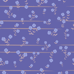 Seamless feedsack pattern in small flowers. Print for textile, fabric, covers, wallpapers, print, gift wrap, decoupage, scrapbooking, quilting. For fashion fabric. Retro stylization.