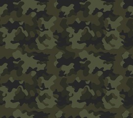 
Seamless texture camouflage, military uniform, forest pattern for hunting, vector illustration