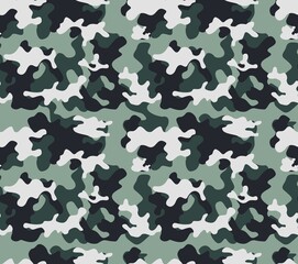 Vector camouflage pattern trendy seamless background, gray background with purple spots.
