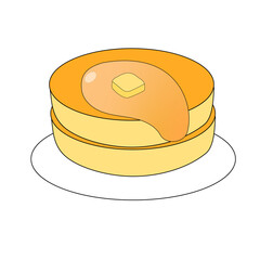 ホットケーキ　おやつ　甘い 　バター　溶ける