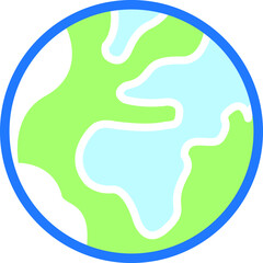Planet icon, earth icon vector