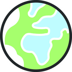 Planet Icon, Global Icon Vector
