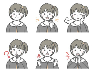 女の子の色々な表情
