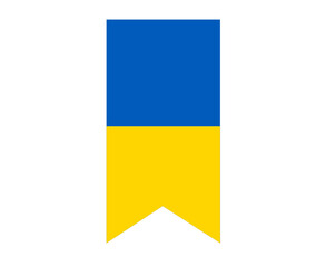 Ukraine Emblem Ribbon Flag Symbol Design National Europe Vector Abstract illustration