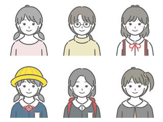 女の子の上半身セット