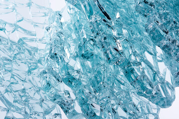 gesplittertes Glas, Sicherheitsglas, Splitter.