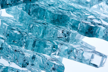 gesplittertes Glas, Sicherheitsglas, Splitter.