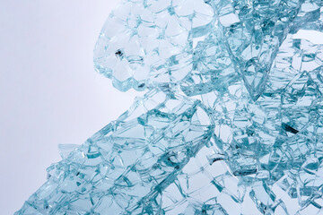 gesplittertes Glas, Sicherheitsglas, Splitter.