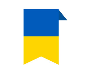 Ribbon Ukraine Emblem Flag Symbol Design National Europe Vector Abstract illustration
