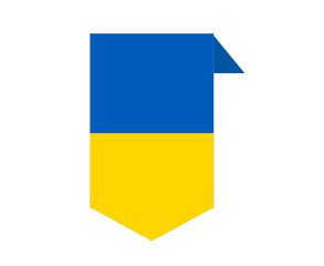 Ribbon Ukraine Emblem Flag Symbol Design National Europe Vector Abstract illustration