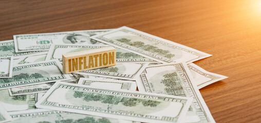 Money and Inflation Icon Ideas for the FED to consider raising interest rates. World Economy and...