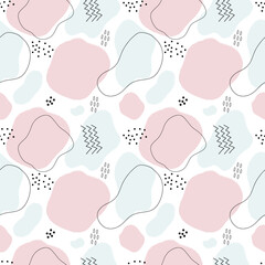 Abstract vector seamless pattern with gentle colors